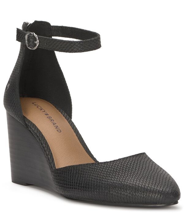 ラッキーブランド レディース シューズ パンプス ヒール Lucky Brand Womens Nitika Wedge Heel Pumps Black Snake Leather ブラック 25,060円