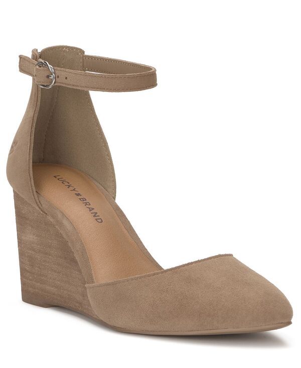 ラッキーブランド レディース シューズ パンプス ヒール Lucky Brand Womens Nitika Wedge Heel Pumps Porcini Suede
