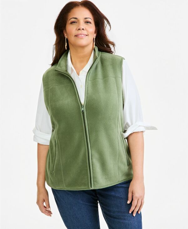 スタイルアンドコー レディース アウター ジャケット・ブルゾン ベスト フリース Style Co Womens ZipFront Polar Fleece Vest Created for Macy