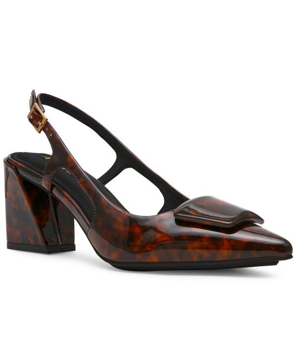 アンクライン レディース シューズ サンダル ヒール Anne Klein Womens Renetta Slingback Block Heel Pumps Tortoise