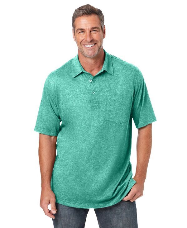 キングサイズ メンズ トップス ポロシャツ KingSize MenshrinkLess Lightweight Polo Tidal green グリーン 13,121円
