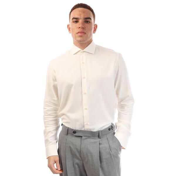 ボス メンズ トップス シャツ オックスフォード Boss Mens H Joe Spread Long Sleeve Oxford Shirt White ホワイト