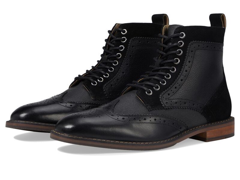 ステイシーアダムス メンズ シューズ ブーツ・レインブーツ Stacy Adams Finnegan Wing Tip Boot Black Multi ブラック