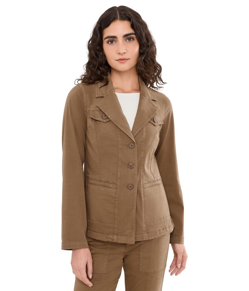 リヴァプール ロサンゼルス レディース アウター コート ブレザー Liverpoolos Angeles Everyday Notched Blazer with Pockets Oak Brown
