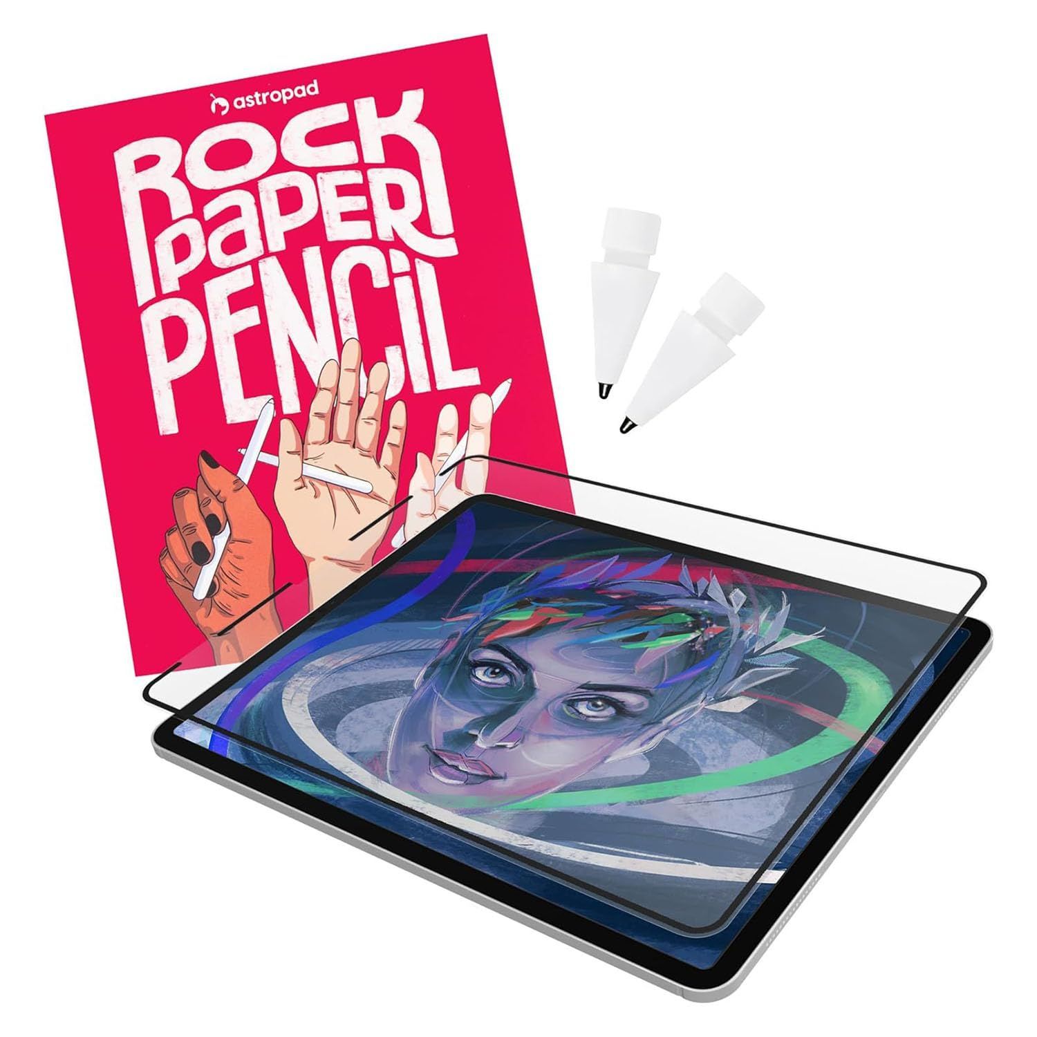 【特価商品】Pencilチップ Apple 2個付き + ペーパーライクフィルム Mini(第6世代)用 iPad ? 2 Pencil Paper Rock 6,845円