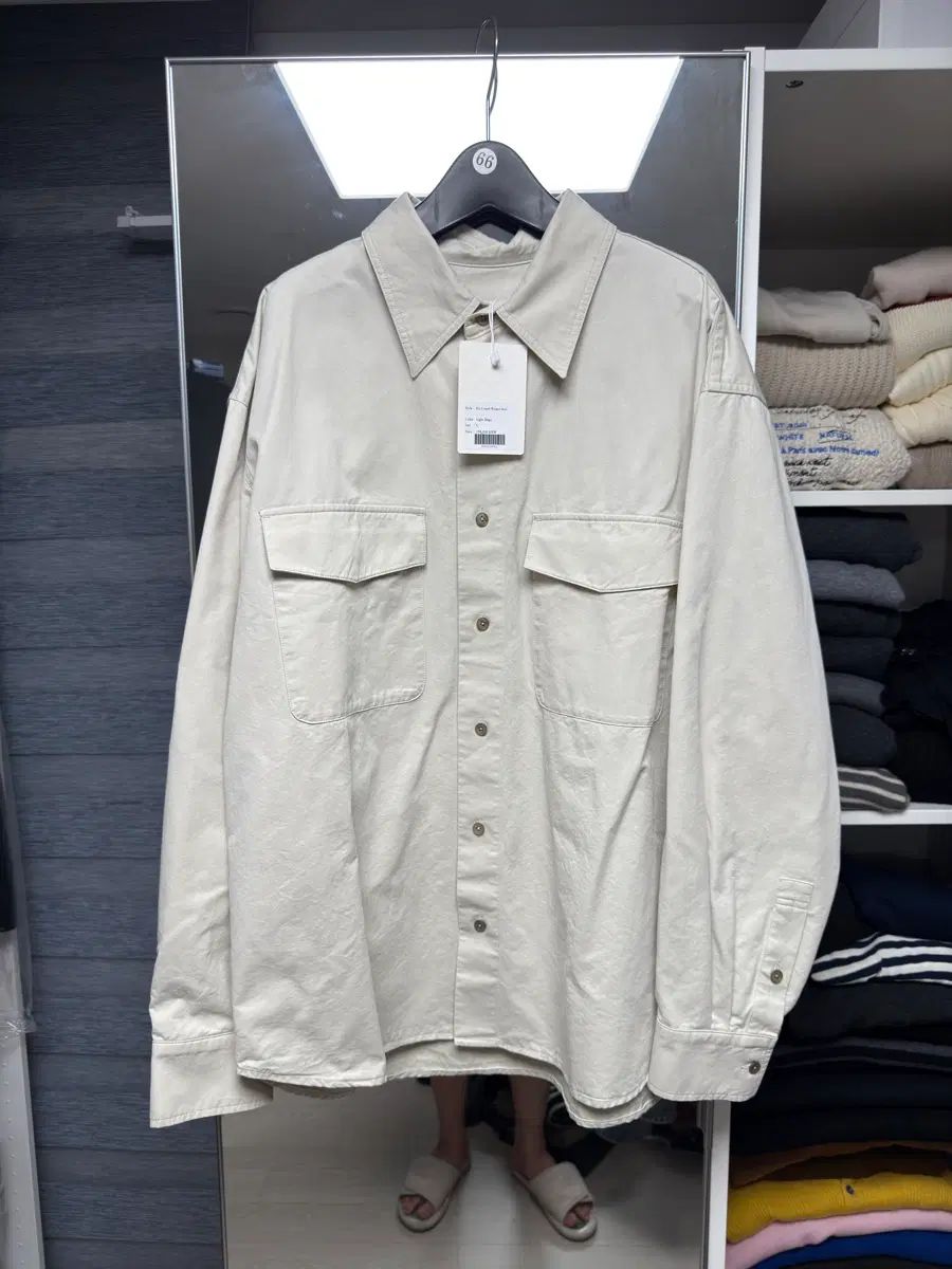 新品 ジェイ・リー・リヨセル ウォッシュド シャツ ライトベージュ L 11,367円