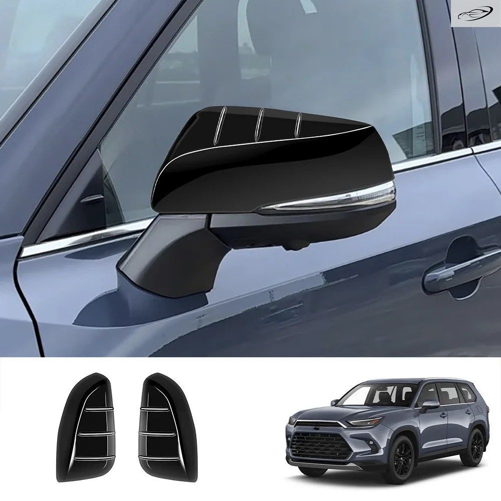 トヨタ グランドハイランダー 2024 2025 用 車側リアビューミラーカバー ABS 傷防止 ウィングミラー保護キャップ アクセサリー