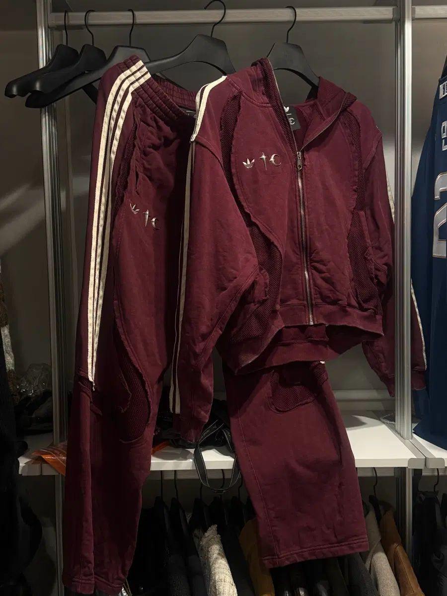 adidas x Thug Club(サグクラブ) チームガイスト スウェット セットアップ マルーン KR - M サイズ