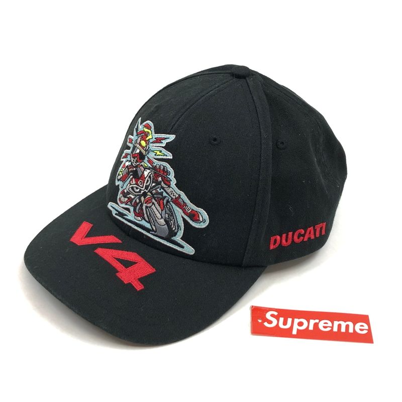 【中古品】SUPREME シュプリーム × DUCATI ドゥカティ 24SS 6-PANEL CAP 6パネル キャップ ベースボールキャップ 帽子【149-260823-hn-09-fur】