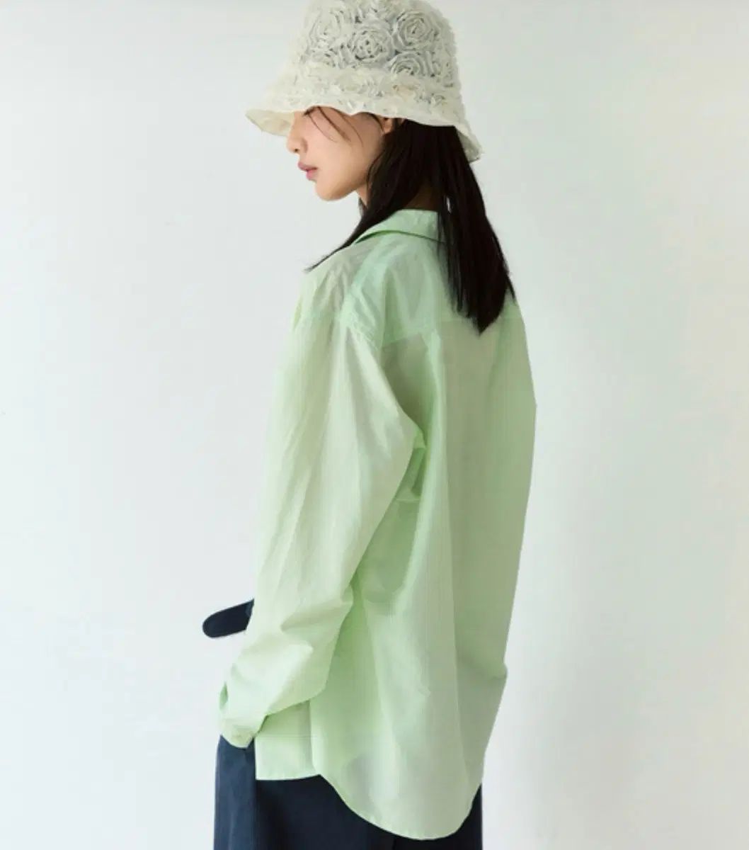 Sienne シエンヌ ピアー コットン シャツ ライト ミント COLOR 11,038円