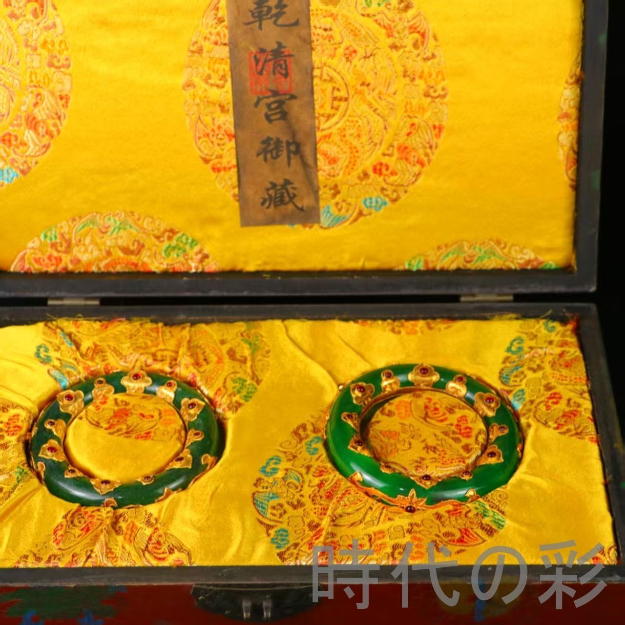 【高冰翡翠彫刻セット】翡翠玉器 飾り物 玉彫刻 精工細工 中国古美術 古玩 コレクション R07092711