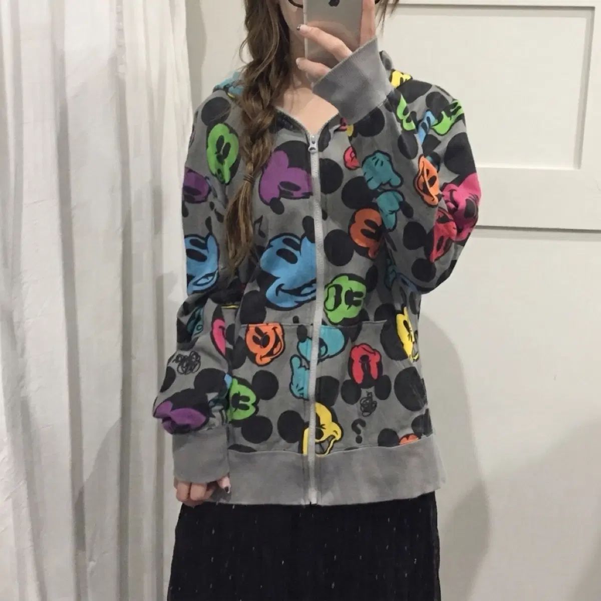 Disney ディズニー ミッキーマウス フードジップアップ