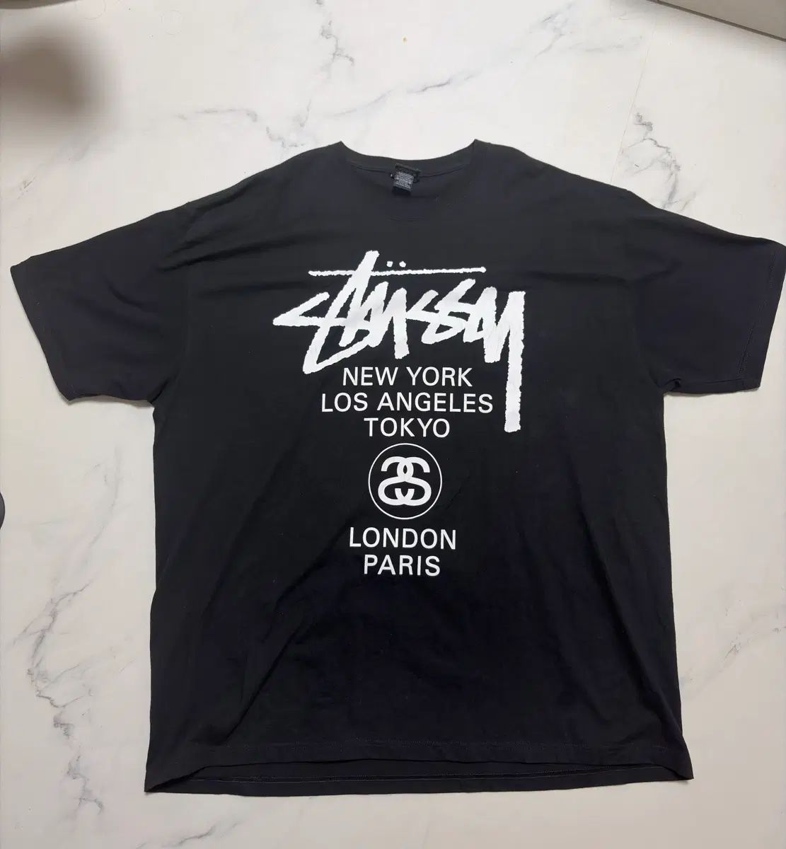 2XL STUSSYワールドツアー 半袖Tシャツ