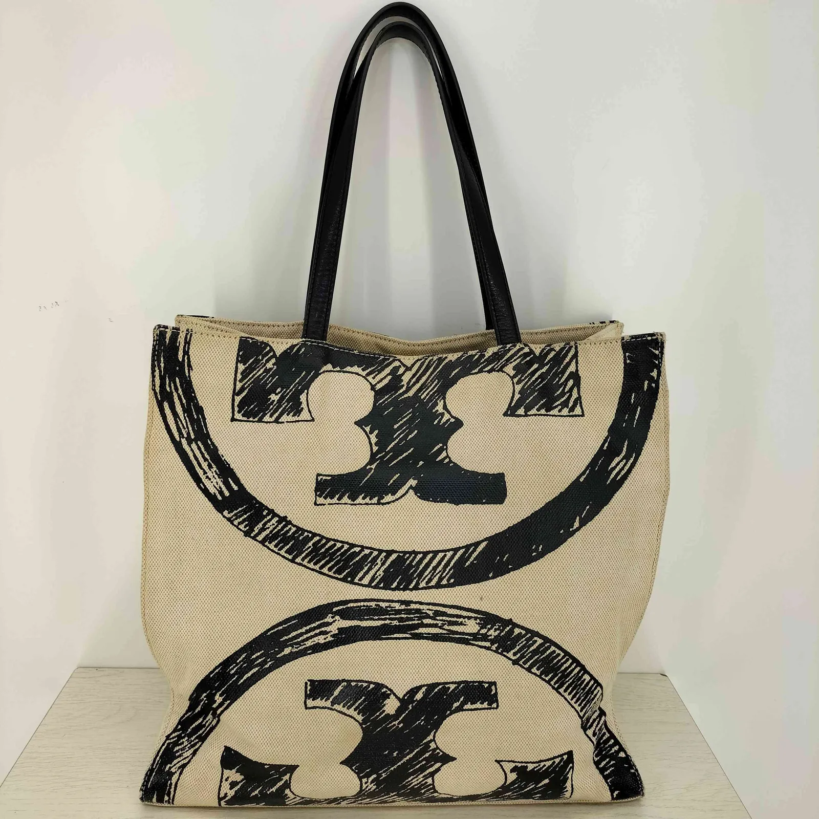 トリーバーチ TORY BURCH エラ ダブルTロゴ キャンバス トートバッグ 