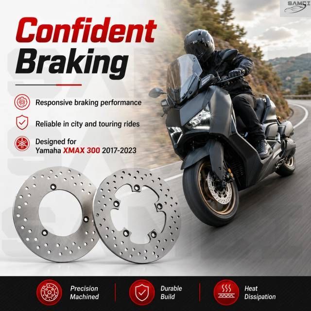 YAMAHA Xmax300 XMAX300用ブレーキディスク 267MM/245MM フローティングディスクパーツ 2017-2023