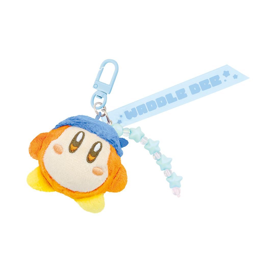 Kirby's Dream Land Triple Key Chain Bandana Wadoldy [Silver] [Height 5.3-7.2 cm/Width 6-7.3 cm/Depth 4.7 cm (plush), Height 1.5cm/Width 11cm (ribbon tape)]