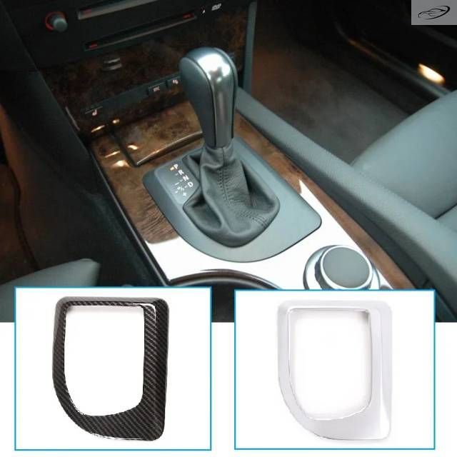BMW 5シリーズ E60 E61 2004-2007用 ABSカーボンカーギアシフトパネルフレームトリムカバー カーアクセサリー