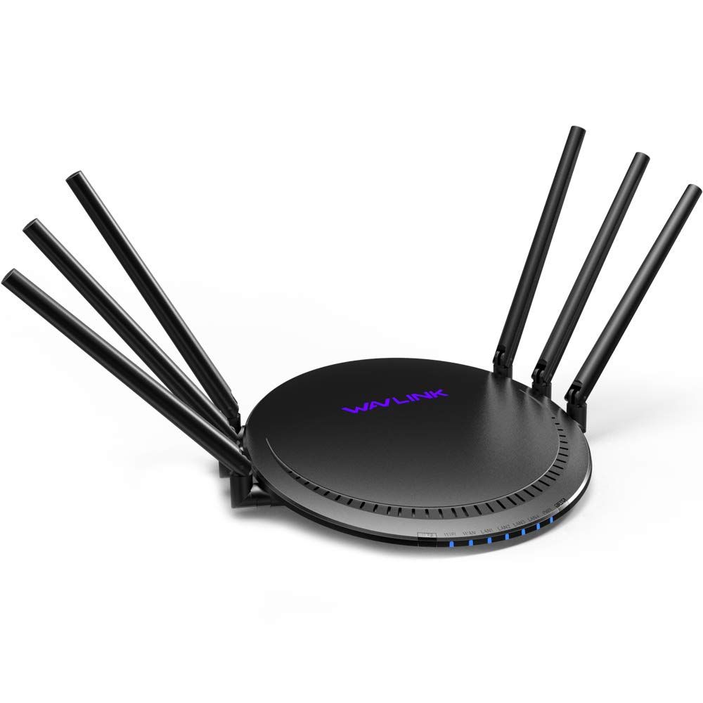 新品 WAVLINK Quantum D6 AC2100WiFi 無線LANルーター MU-MIMOワイヤレスルーター 6本アンテナ外付け デュアルバンド ギガビット2100Mbps11ac1733 +300Mbps スマートWiFiボックスワイヤレス管理アプ