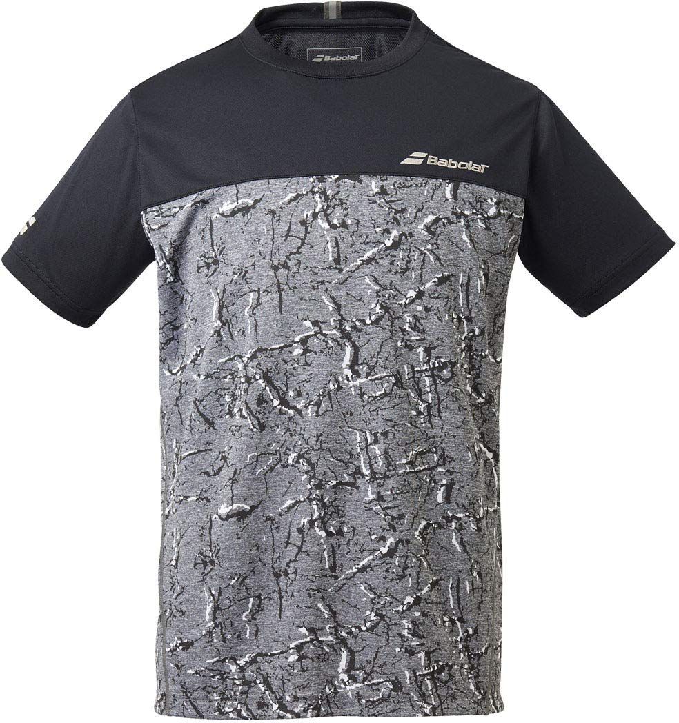 新品 バボラ (Babolat) SHORT SLEEVE SHIRT (ショートスリーブシャツ) メンズ ブラック Mサイズ BTUQJA03