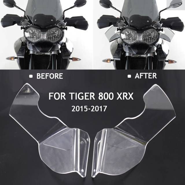 2015 2016 2017 タイガー800XRX用 オートバイサイドウインドシールド ウインドスクリーン ハンドシールド ウインドディフレクター タイガー800 XRX用