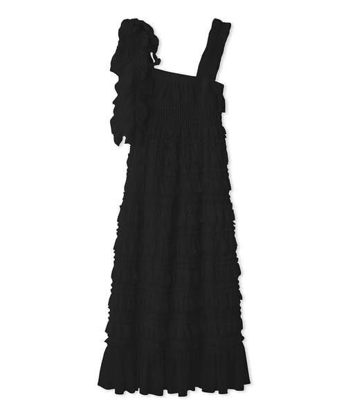 新品 [スナイデル] ショルダーリボンキャミワンピ SWFO251125 レディース BLK 1 12,161円
