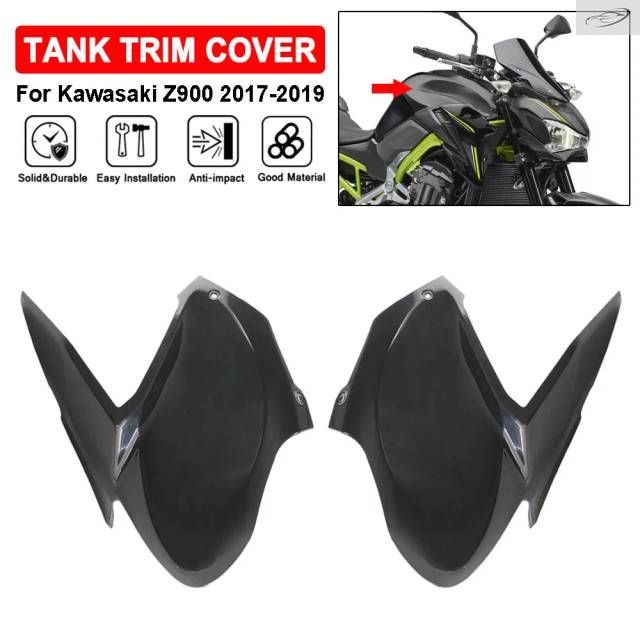 カワサキ Z900 2017 2018 2019 用バイク タンクフロントサイドパネルトリムカバー未塗装フェアリングカウルガスガードアクセサリー