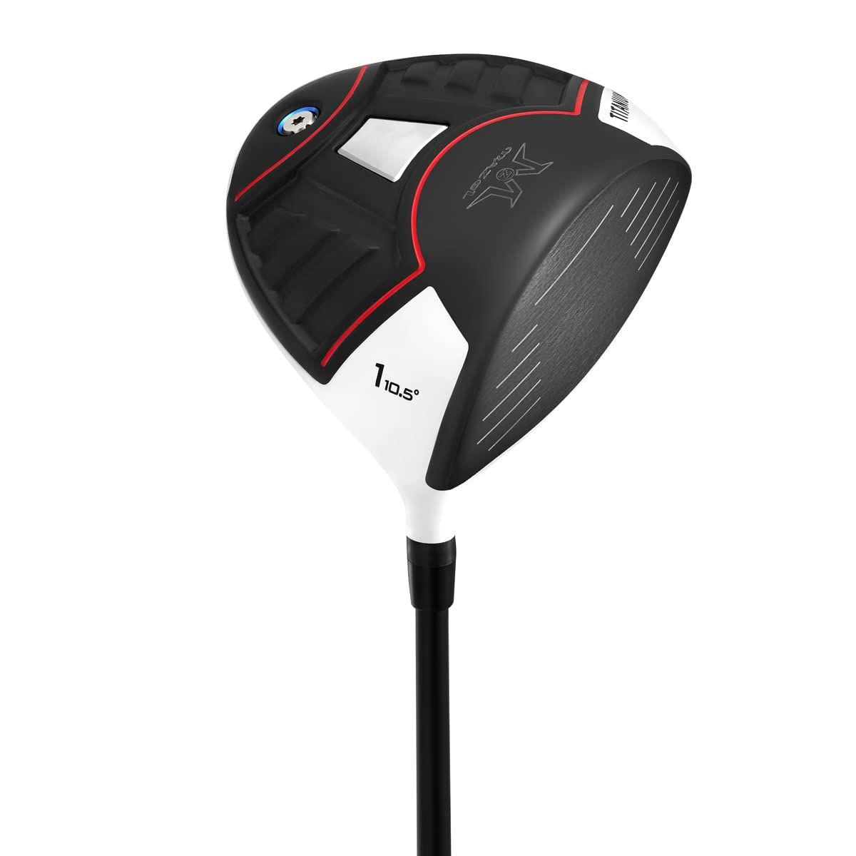 新品 MAZEL (マゼル) ゴルフ ドライバー クラブ カーボンシャフト 右利き用 メンズ フレックス:S、R、SR 番手:1W (10.5゜?ホワイト フレックス:S)