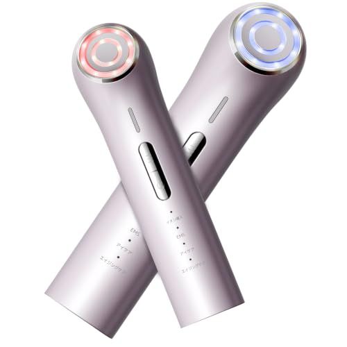 美顔器 EMS イオン導入 LED 目元ケア 4モード 3段階レベル ハンディタイプ フェイスケア 美容器 USB充電式 自宅用 男女兼用 日本語取扱説明書付きパープルpms 2e28e934
