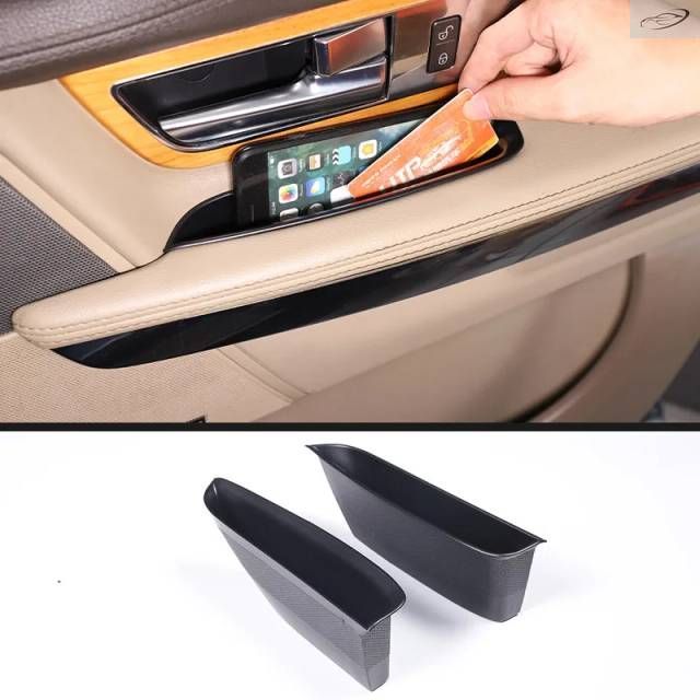 ランドローバー レンジローバー スポーツ 2010-2013用 ABS ブラック 車内フロントドアハンドルアームレスト収納ボックス カーアクセサリー
