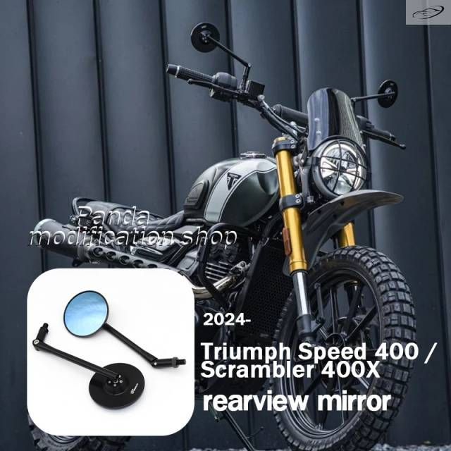 トライアンフ スピード400 スクランブラー400X用ミ製バックミラーアクセサリー