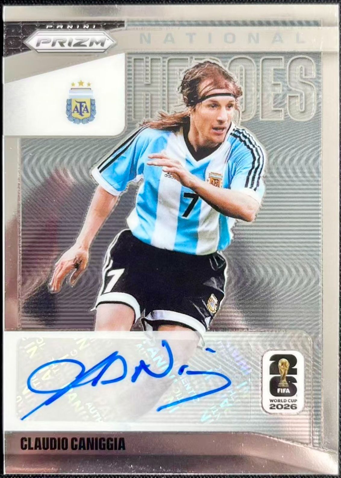 【8/25まで出品】Claudio Caniggia クラウディオ・カニーヒア Panini Prizm FIFA World Cup National Heroes 2026 Auto サイン 直筆 Argentina