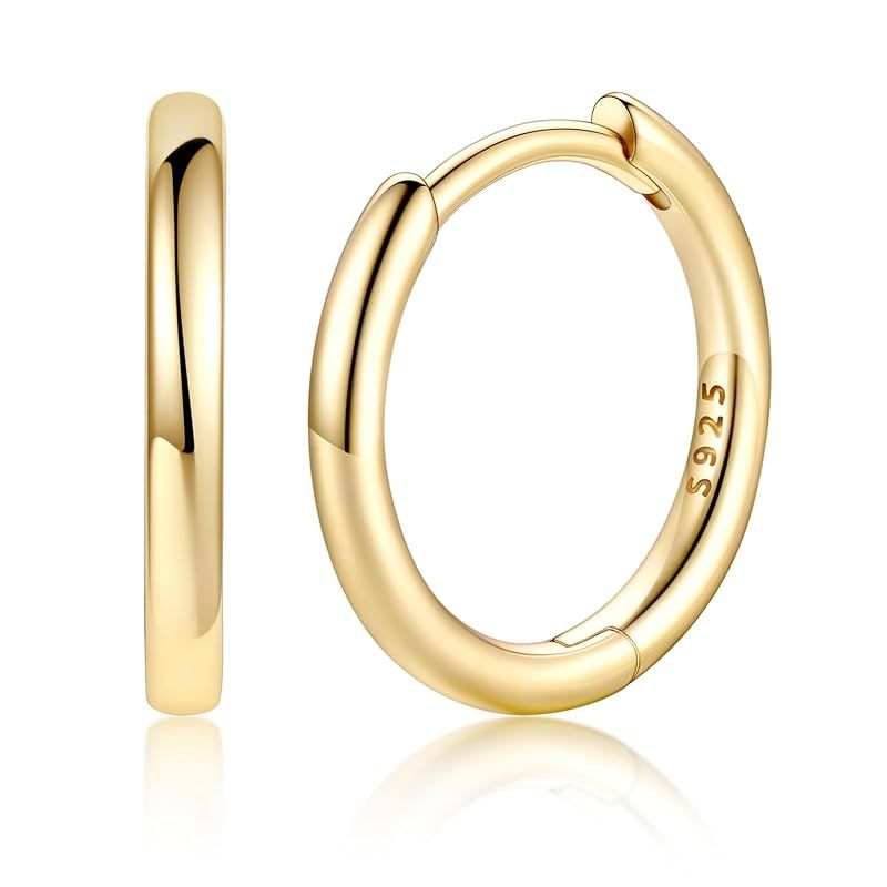 [Silvora] ピアス レディース つけっぱなし フープピアス メンズ 金属アレルギー対応 ゴールド k18金 内径20mm 小さい ヘリックス
