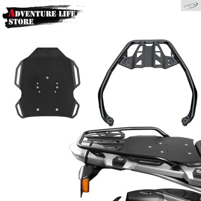 BMW R1200GS LC R1250GS ADV用リアシートエリアカバープレートとラックピリオンラゲッジレールカバーキャリア 2014-2023
