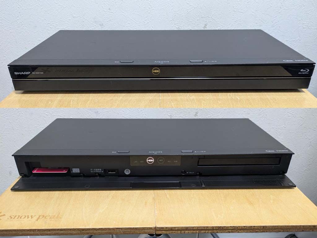 SHARP シャープ 2番組同時1TBHDD内蔵ブルーレイレコーダー BD-NW1100 動作品
