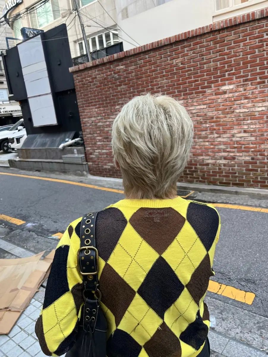 (46) masu REVERSED ARGYLE SWEATER