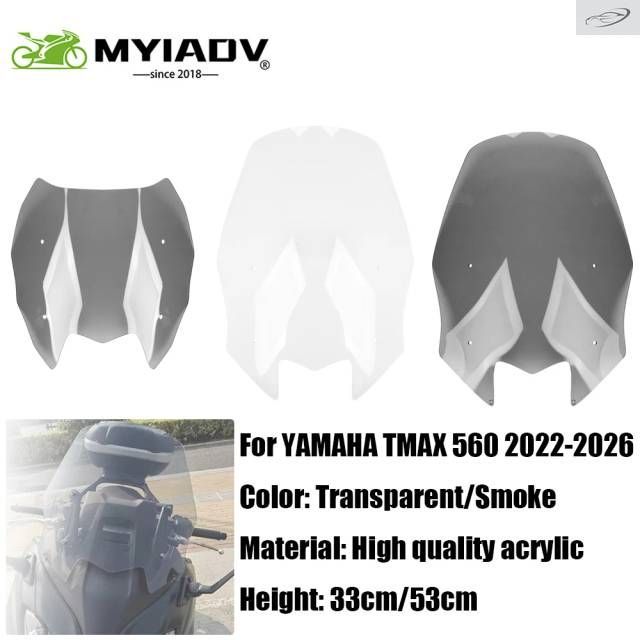 YAMAHA TMAX560 TMAX 560 2022-2026用ウインドシールド バイクアクセサリー 高さ調節ウインドスクリーン フロントウインドディフレクター スポイラー