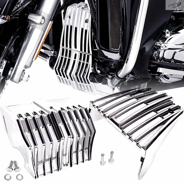 ハーレーツーリング 2017-2023 ツインクールド ロードグライド ウルトラ トライグライド FLHTK 用 アンダークーラントポンプアクセントカバーレギュレーターカバ
