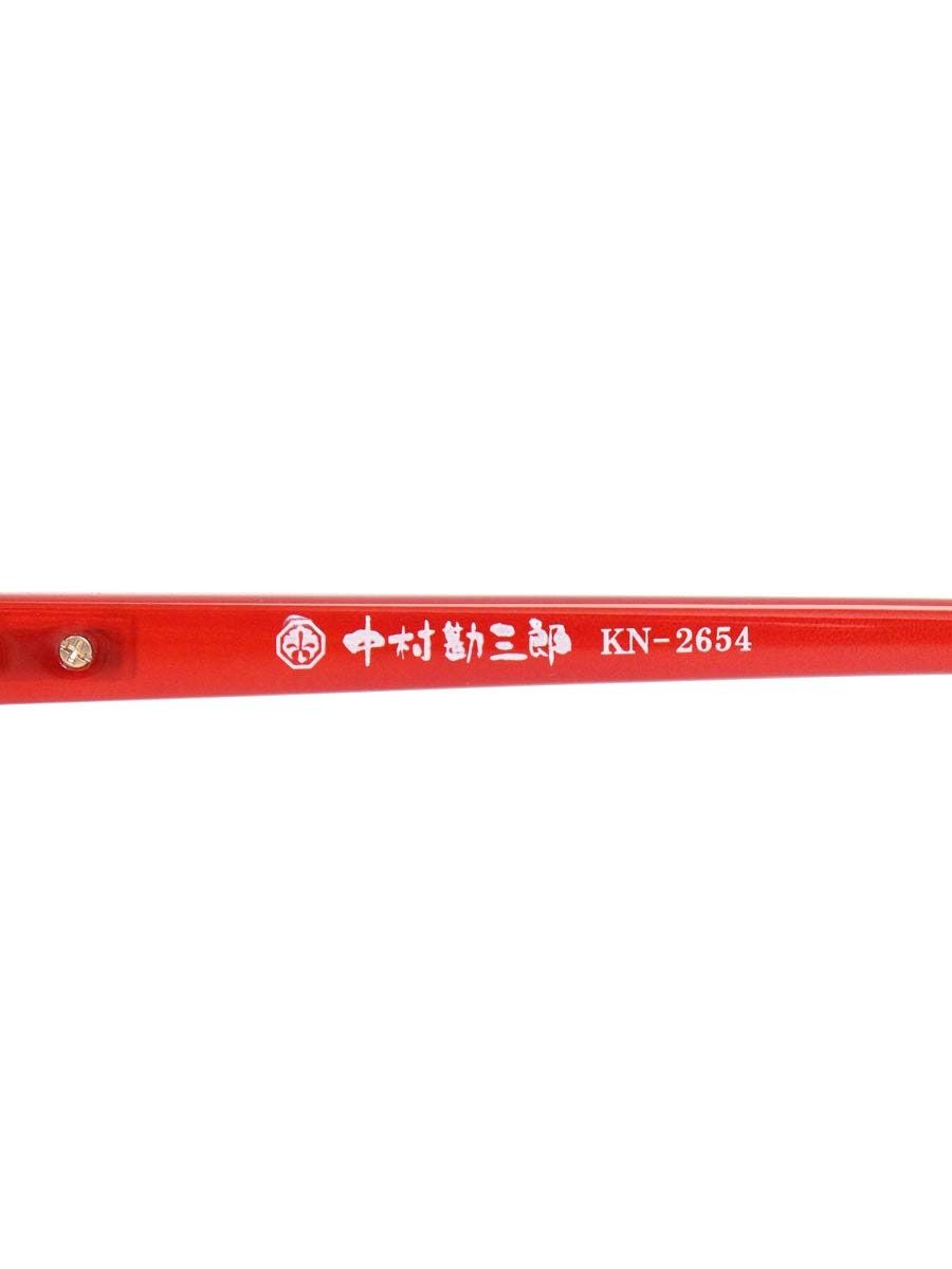 中村勘三郎 KN-2654 メガネ レッド シープホーンフレーム フルリム