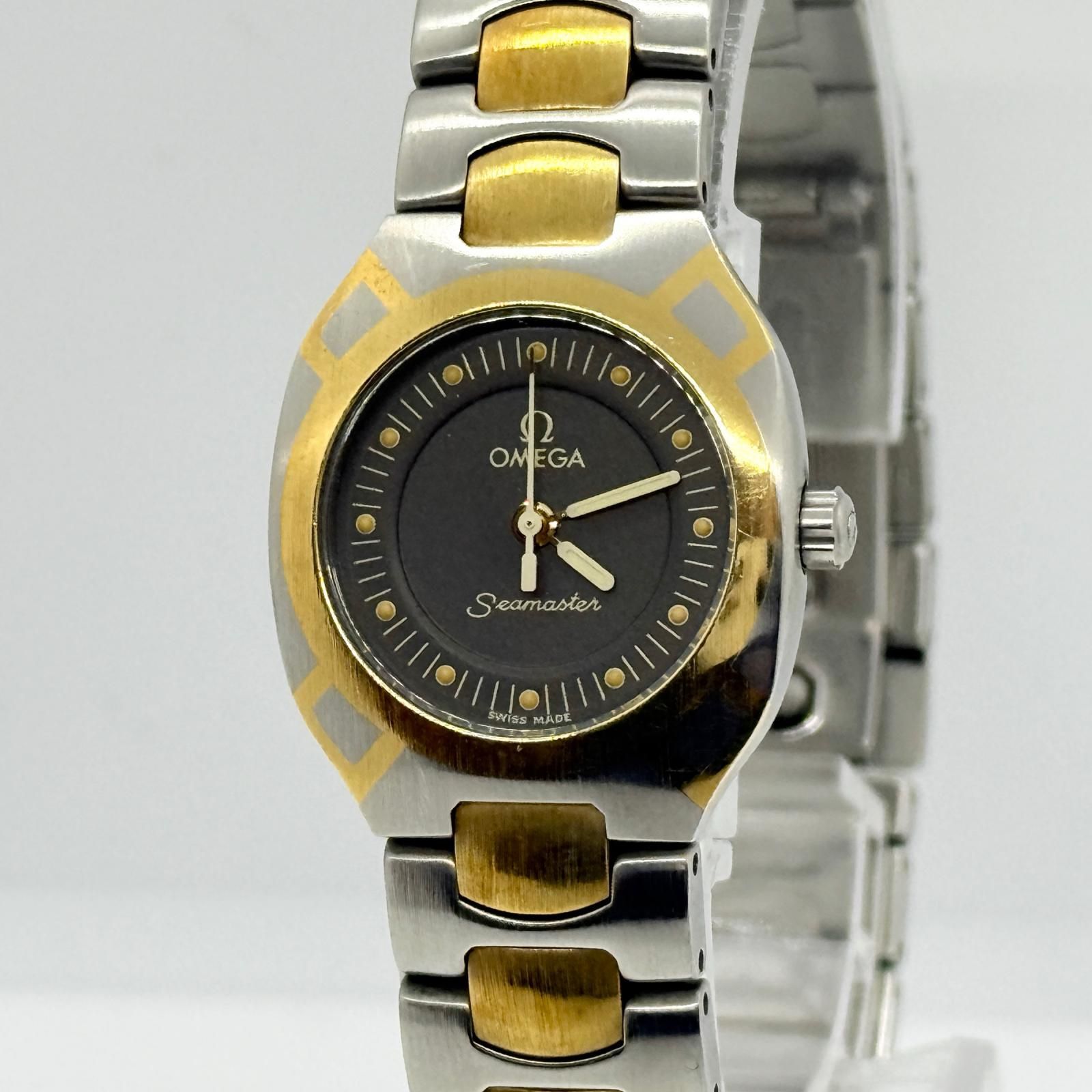 OMEGA オメガ SEAMASTER シーマスター ポラリス グレー QZ レディース 腕時計 稼働品