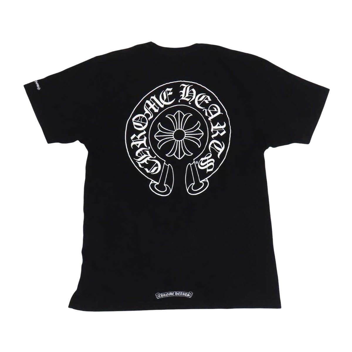 クロムハーツ ホースシュー プリント Tシャツ メンズ ブラック CHROME HEARTS【中古】 【アパレル・小物】