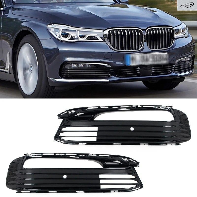 BMW 7シリーズ G12 2016 2017 フロントバンパー フォグライトカバー フォグライトトリム フォグライトメッシュグリル 車 51117358789