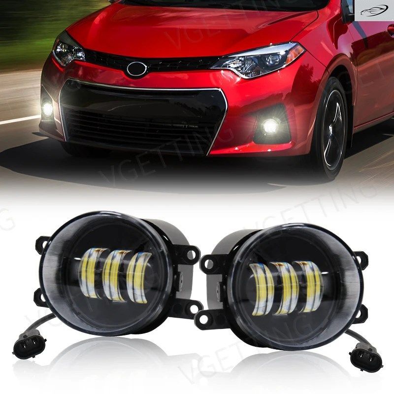 トヨタ カローラ カムリ ヤリス RAV4 4ランナー プリウス ハイランダー 2011 2012 2013 用 ヘッドライト ホワイト LED レンズ 12V フォグラ 7,550円
