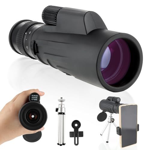 10-30x50 単眼鏡 コンパクトプリズム マルチコート単眼望遠鏡 ハイパワー 防水 単眼鏡 スマートフォンアダプター三脚付き 大人のバードウォッチング ハイキング スポーツイベント用★ 1c144ec3 6,845円