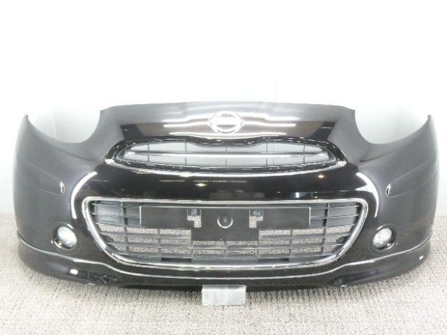9594　ニッサン マーチ　K13　フロントバンパー　フォグランプ/スポイラー付　G42　（JK5-3）