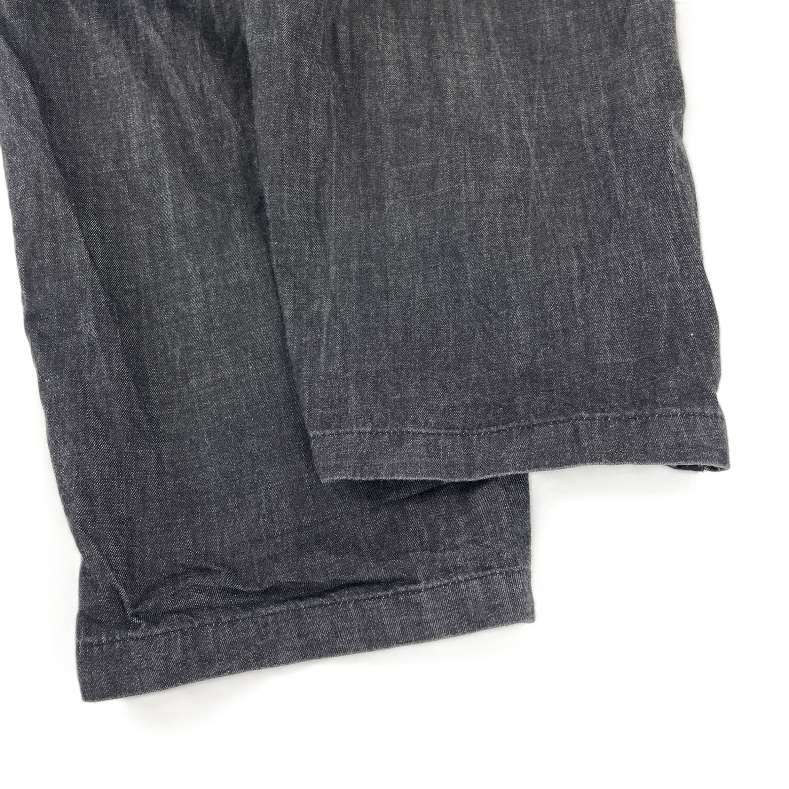 Y’S　YOHJI　YAMAMOTO　ワイズ　ヨウジヤマモト　YP-P72-059　バイカラー　前背面カラー切り替え　コットン　イージーパンツ　サイズ2　ブラック/グレー