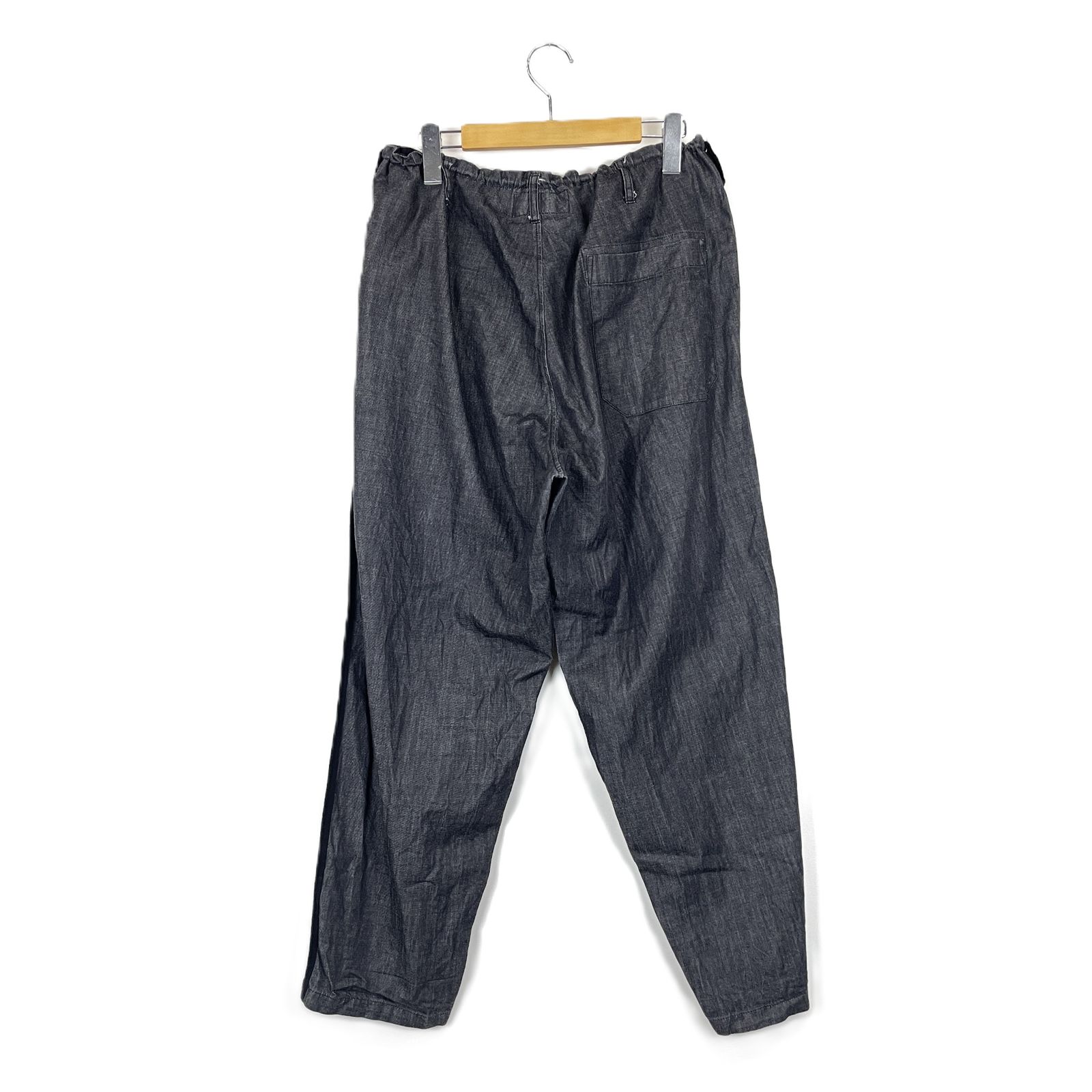 Y’S　YOHJI　YAMAMOTO　ワイズ　ヨウジヤマモト　YP-P72-059　バイカラー　前背面カラー切り替え　コットン　イージーパンツ　サイズ2　ブラック/グレー