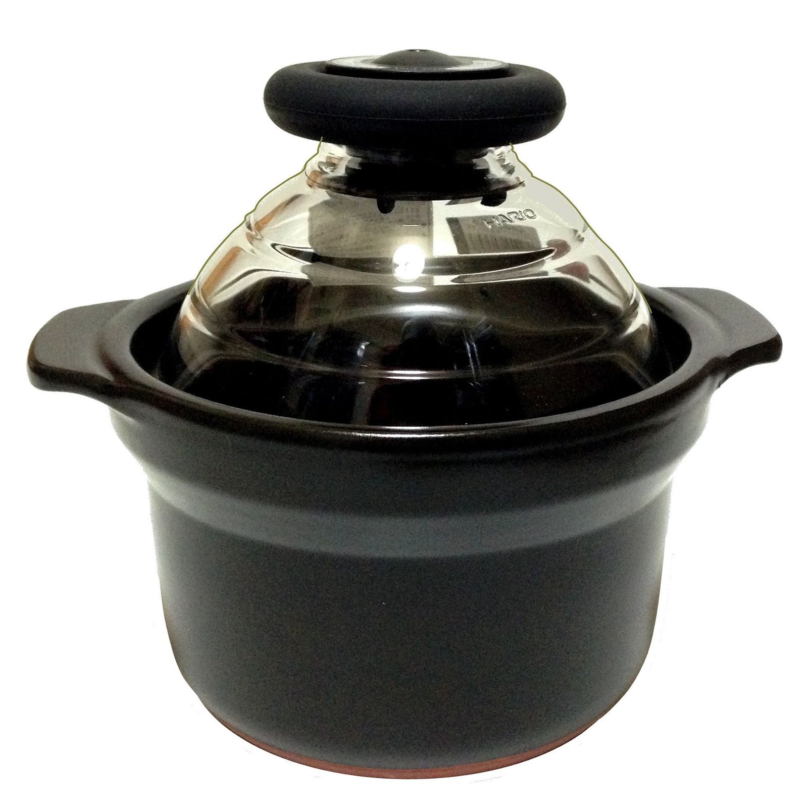 HARIO ( ハリオ ) フタ が ガラス の ご飯釜 1合 萬古焼 炊飯 土鍋 GN-150B [1合]