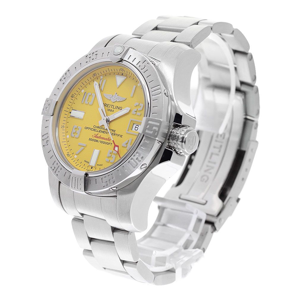 ブライトリング BREITLING A17331 アベンジャーII シーウルフ デイト 自動巻き メンズ 良品 保証書付き_976950
