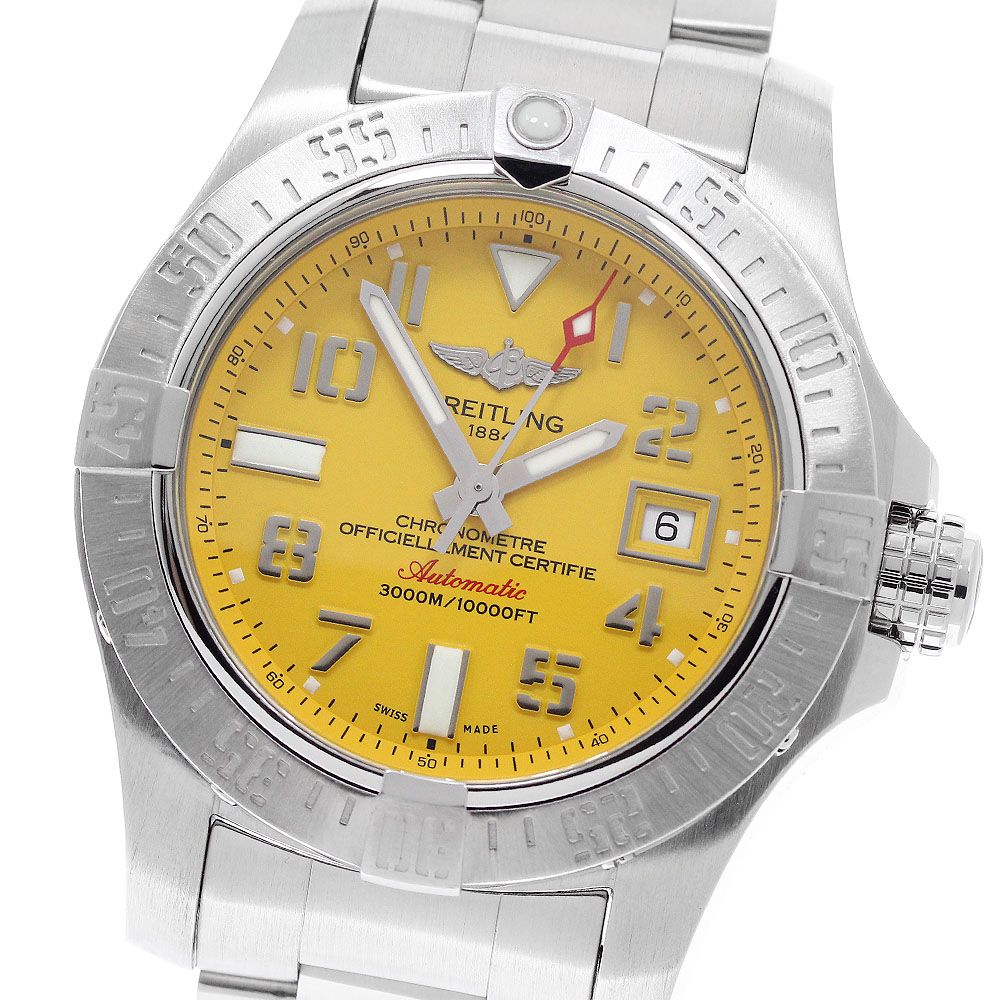 ブライトリング BREITLING A17331 アベンジャーII シーウルフ デイト 自動巻き メンズ 良品 保証書付き_976950自動巻き時計