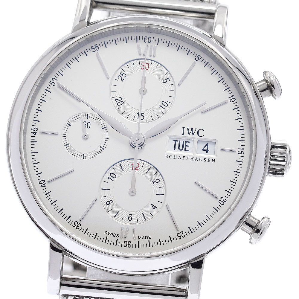 IWC IWC SCHAFFHAUSEN IW391005 ポートフィノ クロノグラフ デイデイト 自動巻き メンズ 良品 保証書付き_976442